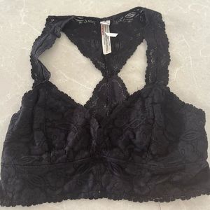 Black lace free people bralette